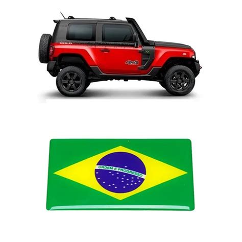 Adesivo Bandeira Do Brasil Resinado Para Carros E Motos Shopee Brasil