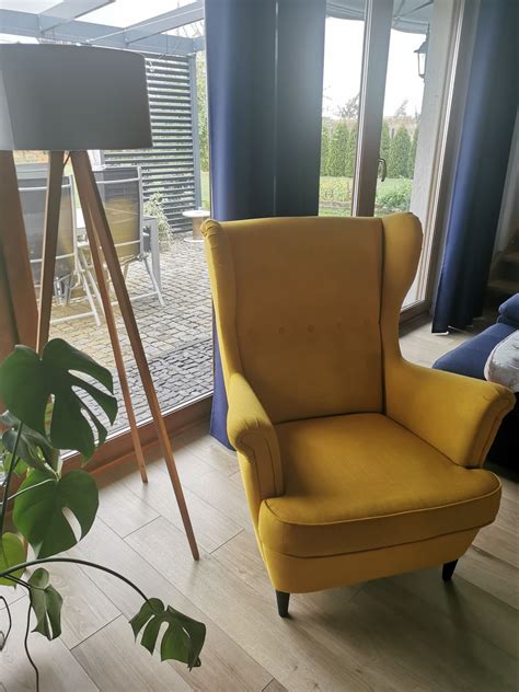 Fotel Uszak Ikea Strandmon żółty Chełmża OLX pl