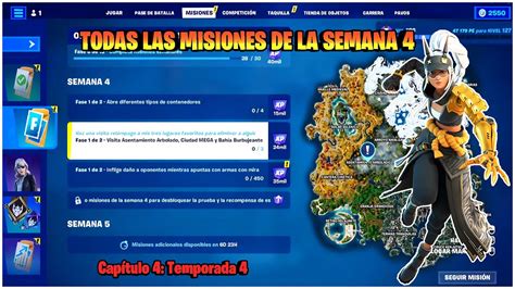 ⚔️fortnite CÓmo Completar Todas Las Misiones De La Semana 4 CapÍtulo 4temporada 4 A Toda