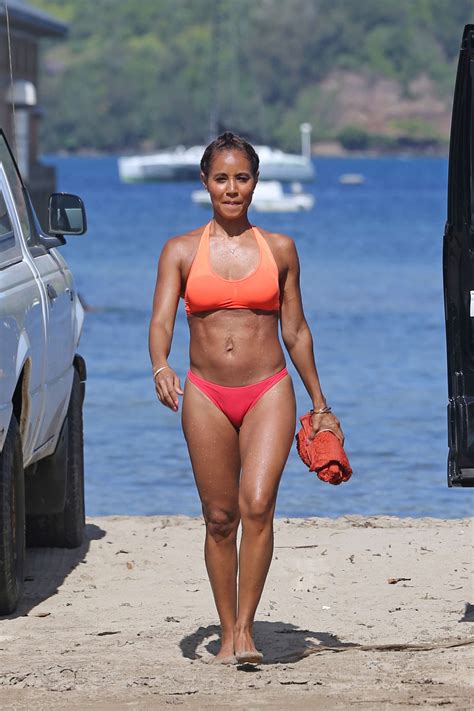 Jada Pinkett Smith In Red Bikini Gotceleb