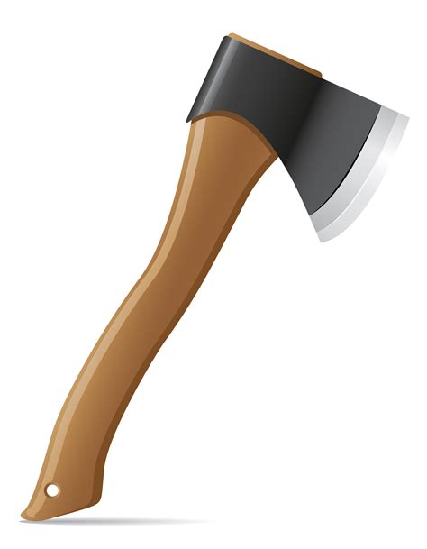 Tool Axe With Wooden Handle Vector Illustration 513989 Vector Art At