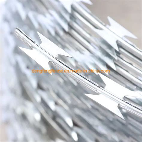 Galvanized Bto22 Concertina Razor Barbed Wire Mesh For Security Wire Fence China Barbed Wire