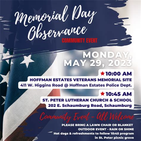 2023 Community Memorial Day Observance Rotary Club Of Schaumburg Am