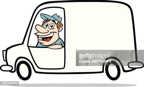 Cartoon Guy Driving A Van High Res Vector Graphic Getty Images