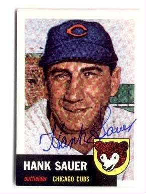 Hank Sauer Autographed Card