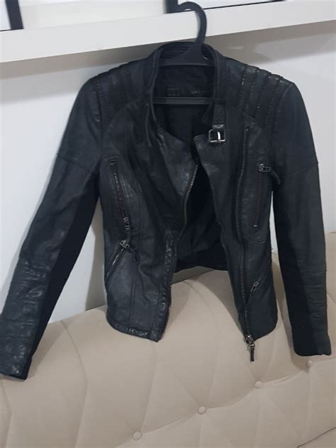 Jaqueta Couro Sintético Zara Casaco Feminino Zara Usado 47325085 enjoei