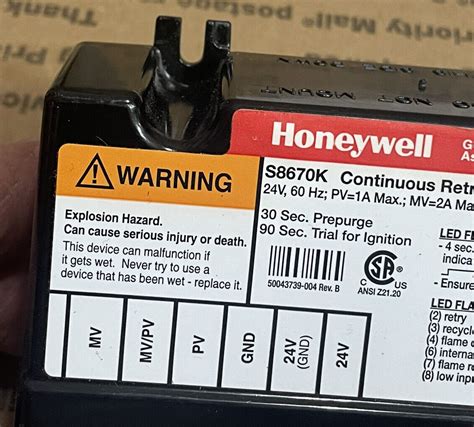 Honeywell S K Continuous Retry Ignition Control Module S K