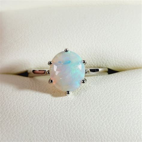 silver opal rings