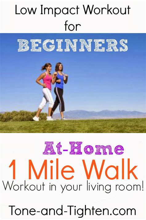 Low Impact Beginners Workout – At Home 1 Mile Walk Video | Tone and Tighten