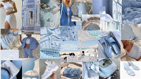 Baby Blue Bouje Aesthetic Collage Kit - Etsy