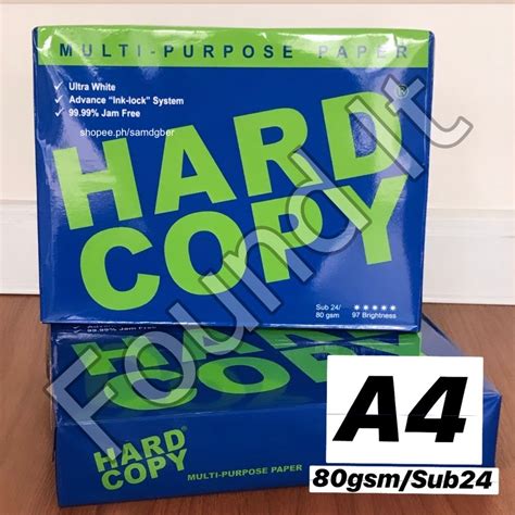 Found It Hard Copy Bond Paper A4 8 25x11 75 Sub 24 80gsm