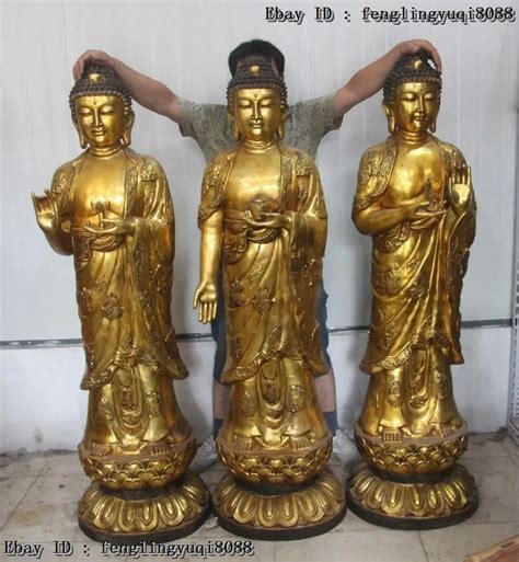 Estatua De Buda De Bronce Budismo Tibetano Tres Sakyamuni Tathagata