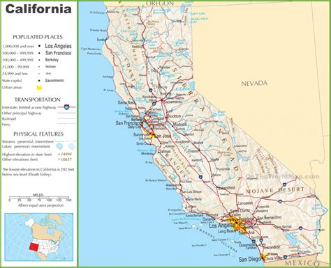 Printable Map Of California - Printable Maps