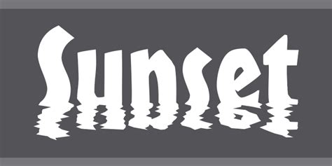 Sunset Font Zillion