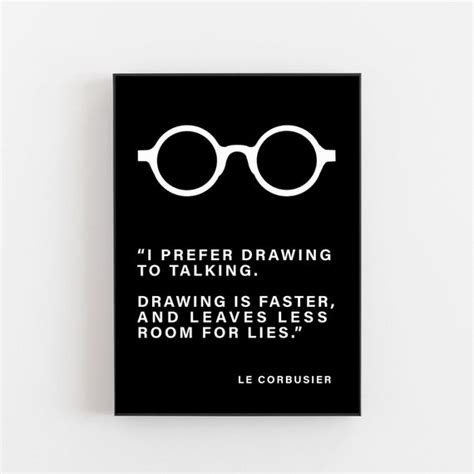 Le Corbusier Poster Le Corbusier Quote Poster Le Corbusier Etsy Uk