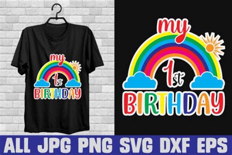 My 1st Birthday Vector T Shirt Designs Graphic By Lazy Dog · Creative