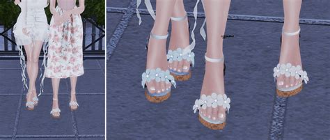 Eggsims Flower Wedge Heel Sandals The Sims Create A Sim Curseforge