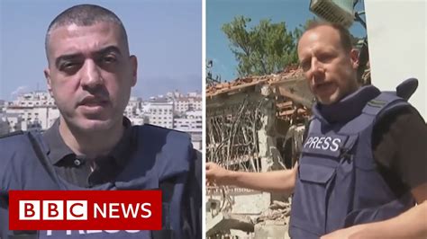 Bbc Reporters Appear Live From Israel And Gaza After Barrage Of