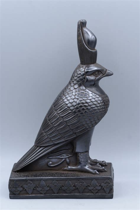 Unique Egyptian God Falcon Bird Horus Statue 2 Color Made In Etsy