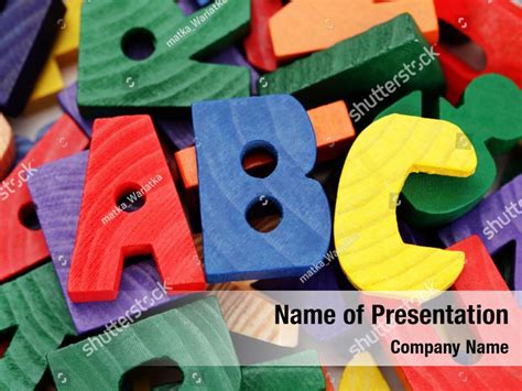 Preschool wooden alphabet letters PowerPoint Template - Preschool ...