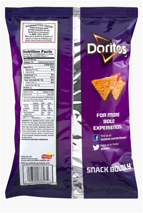 Doritos Nutrition Facts Small Bag - My Bios