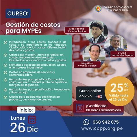 Curso GestiÓn De Costos Para Mypes