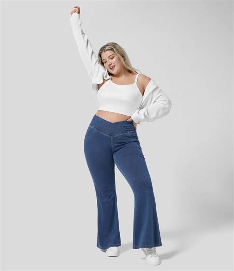 Damen Halara Flex Plus Size Verk Rzte Jeans Jeggings Aus Elastischem