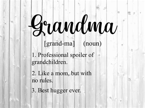 Grandma Definition Svg Grandma Svg Graphic By Emilyyscreations