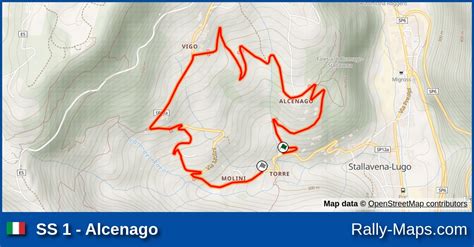 SS 1 Alcenago Stage Map Lessinia Rally Historic 2023 Rally Maps