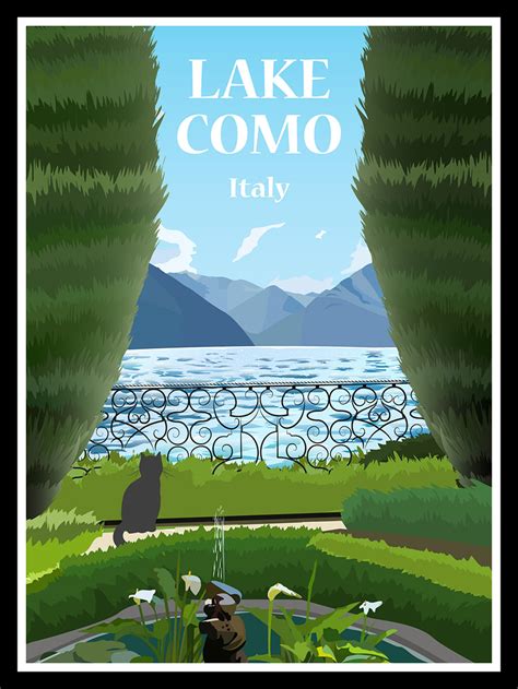 I Giardini Del Lago Lake Como Poster