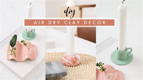 Air Dry Clay Diy Decor Minimal And Easy Youtube