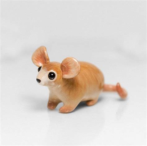 Mouse Figurine Ooak Handmade Polymer Clay By Ramalamacreatures In 2024