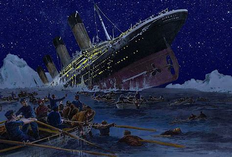 Lifeboat Sinking Titanic Scialuppe Scene Pazzo Per Il Mare Cruise