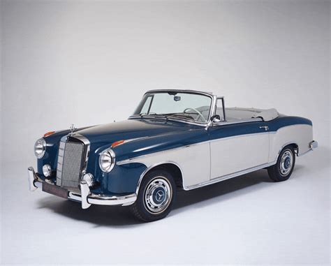 Mercedes Ponton 220 S Cabrio Bleu Moyen Et Gris Top Classics