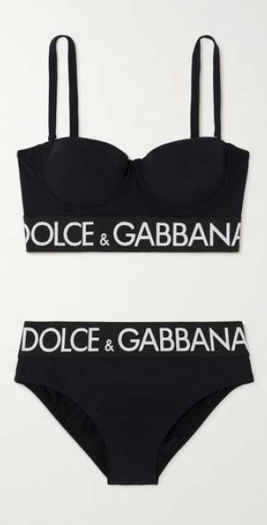 Dolce Gabbana Jacquard Trimmed Underwired Bikini