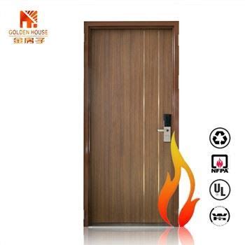 China Customized UL Intertek Hotel Wooden Fire Rated Door With Trim