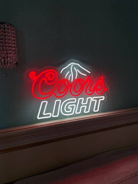 Coors Light Neon Sign Coors Neon Light Custom Beer Neon Sign Beer