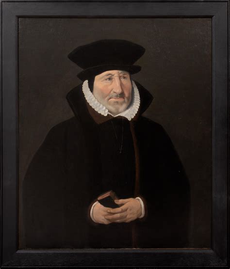 Unknown Portrait Of An Elizabethan Gentleman Oil On Canvas English