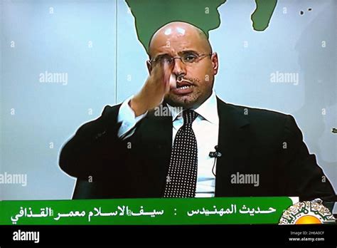 Saif Al Islam Muammar Gaddafi Fotos Und Bildmaterial In Hoher