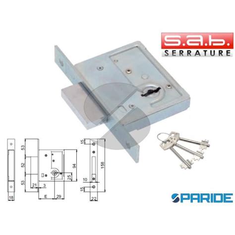 SERRATURA DOPPIA MAPPA E 60 4000 SAB INFILARE Ferramenta Paride