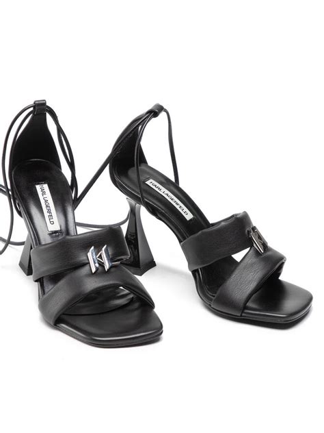 Sandalen KARL LAGERFELD KL32020 Schwarz Eschuhe De