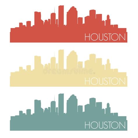 Houston Skyline Vector Logo Stock Illustrations 81 Houston Skyline