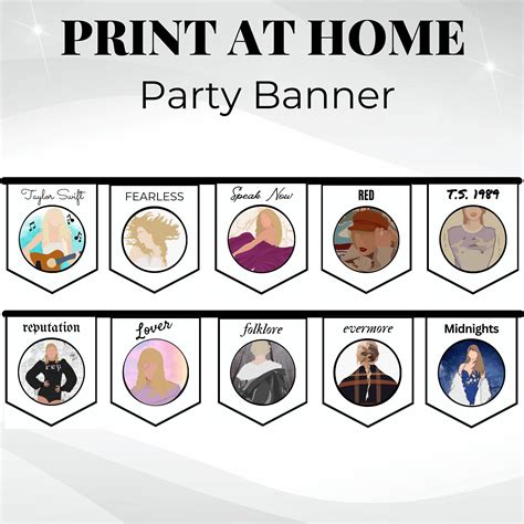 Ts Party Taylor Birthday Ts Party Banner Taylor Party Decorations Ts Birthday Banner Eras Party