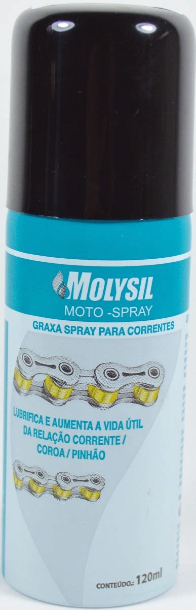 Molysil Moto Spray Graxa Líquida Para Corrente De Moto 120ml R 12 90