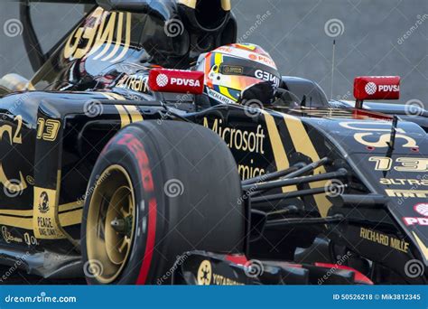 Driver Pastor Maldonado Team Lotus F Editorial Stock Photo Image Of