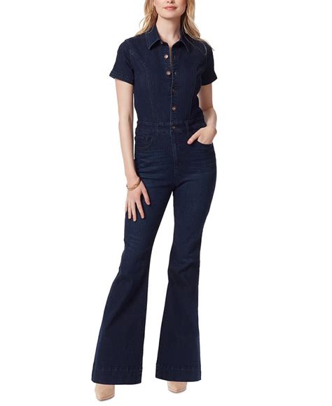 Jessica Simpson Cammie Denim Flare Jumpsuit Macys