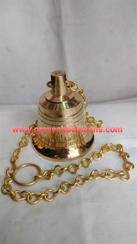 Handmade Golden Brass Temple Bells 2 Kgs Onwards Size 8 Inches To 12 Inches At Rs 4000 Piece