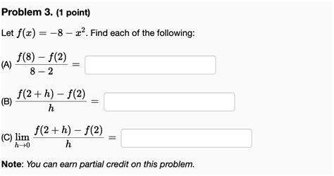 Solved Let Fx−8−x2 Find Each Of The Following A