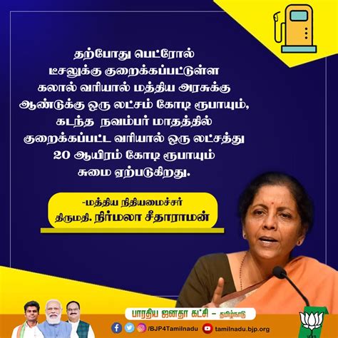 Bjp Tamilnadu On Twitter தற்போது பெட்ரோல் டீசலுக்கு குறைக்கப்பட்டுள்ள