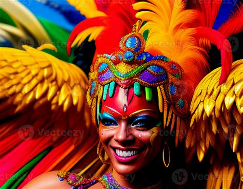 Rio Dancer Carnival brazil mask detailed costumes colors tropical women ...